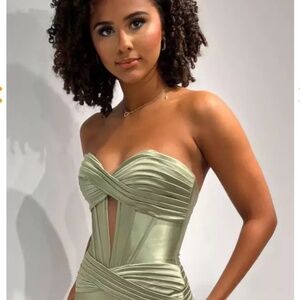Sherri Hill Short Homecoming Dress 56541 Light Green dress Size 12